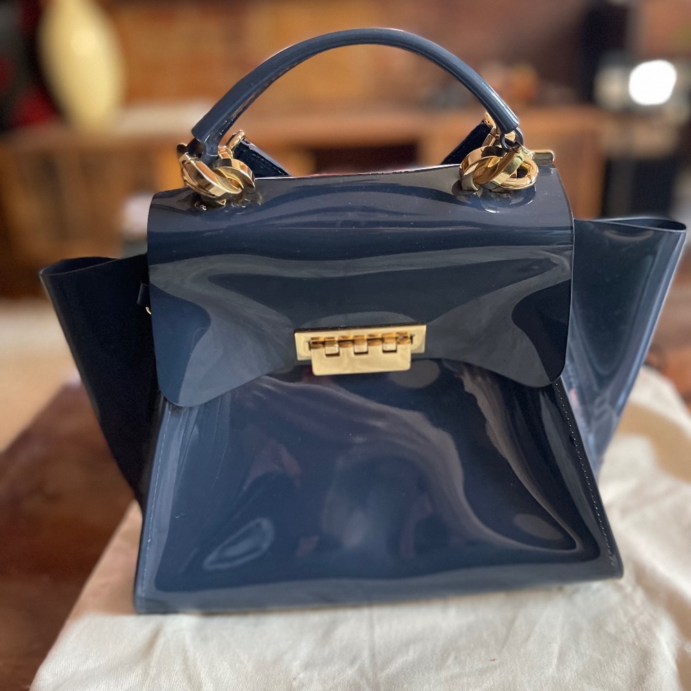 Zac Posen Patent Eartha Leather backpack